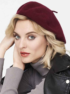 100% Wool Beret, BURGUNDY