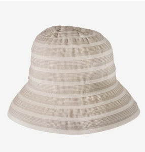 Packable Ribbon Cloche/Bucket Hat