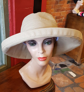 100% Cotton Canvas Sunhat, TAUPE