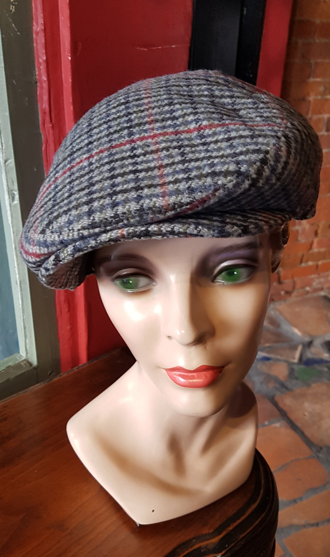 Classic Wool Flat Cap, HOUNDSTOOTH
