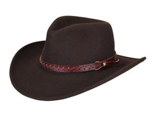 FIREHOLE, Outback style fedora, BROWN