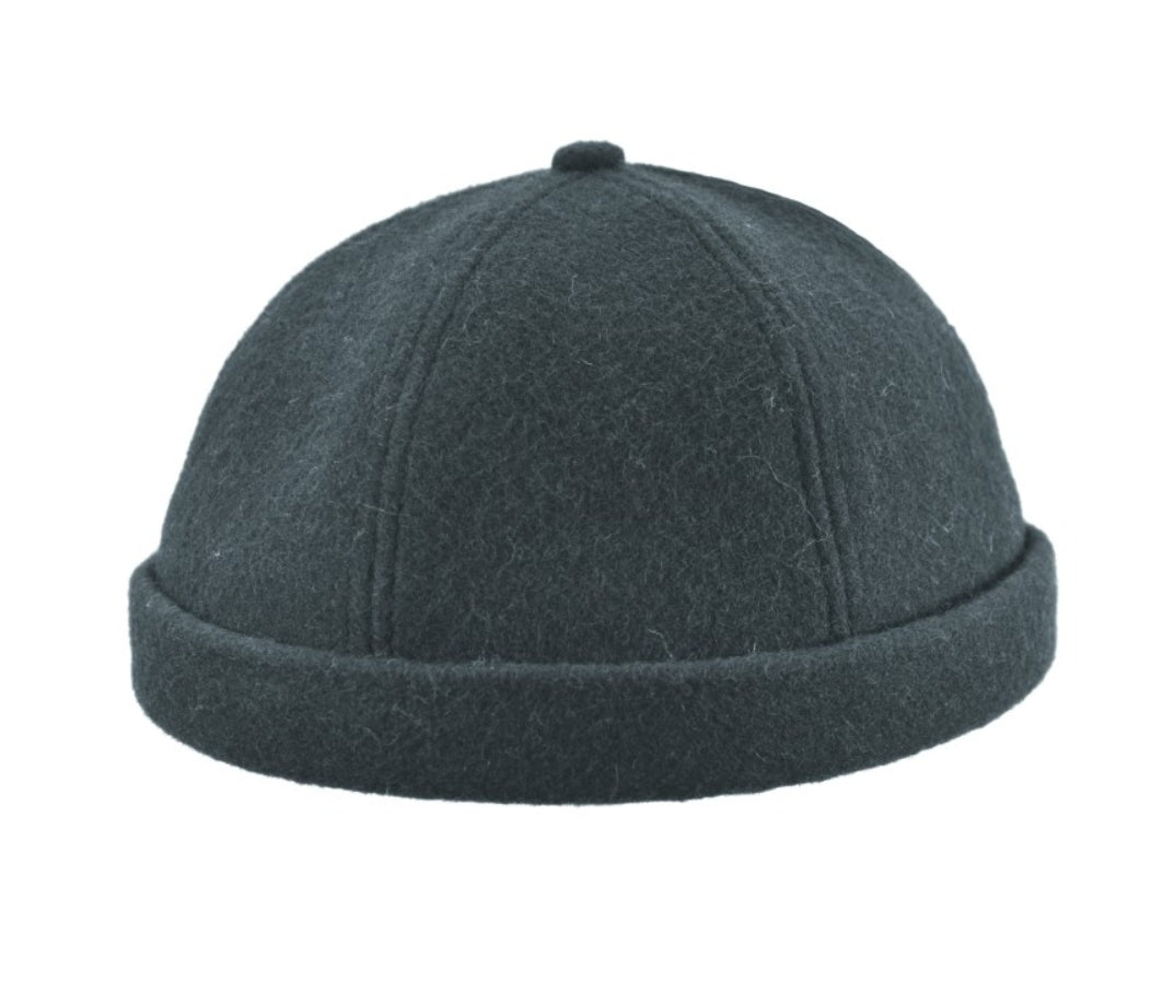 Wool Melton Beanie, BLACK – Roberta's Hats