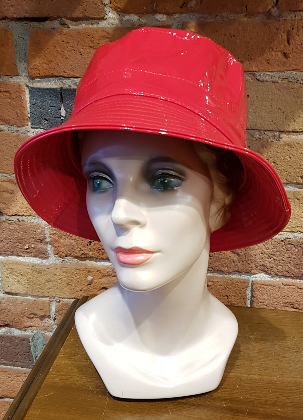 Classic Bucket Rain Hat,  RED